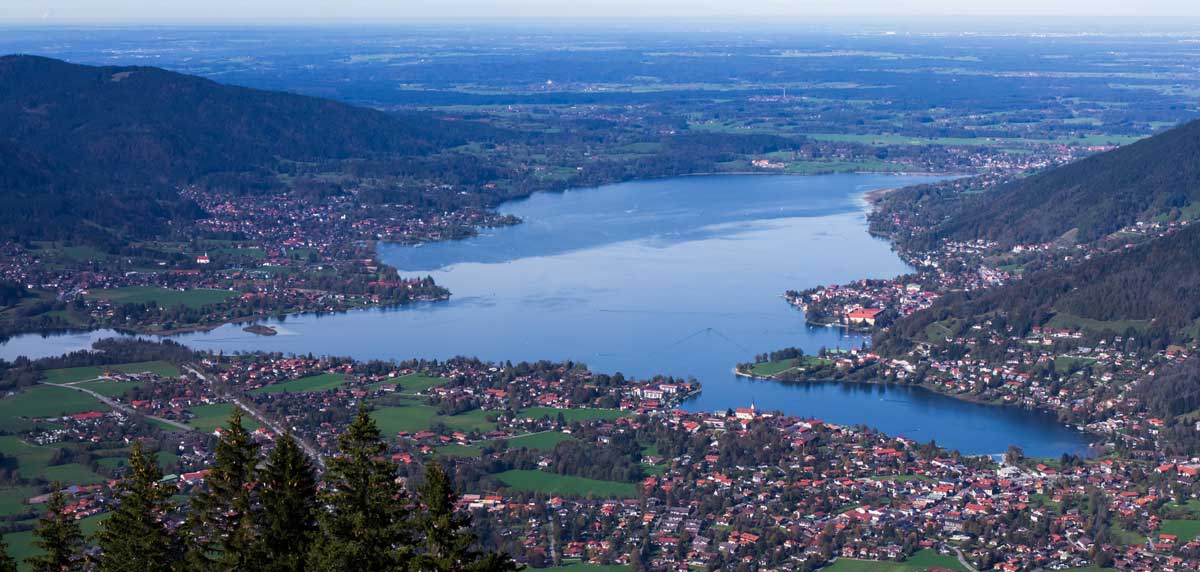 Tegernsee vom Wallberg aus fotografiert